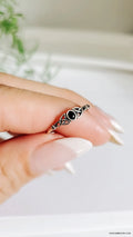 Black Onyx Celtic Sterling Silver Ring - view 5