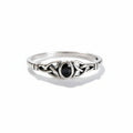Black Onyx Celtic Sterling Silver Ring