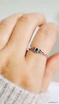 Black Onyx Celtic Sterling Silver Ring - view 4