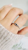 Black Onyx Celtic Sterling Silver Ring - view 7