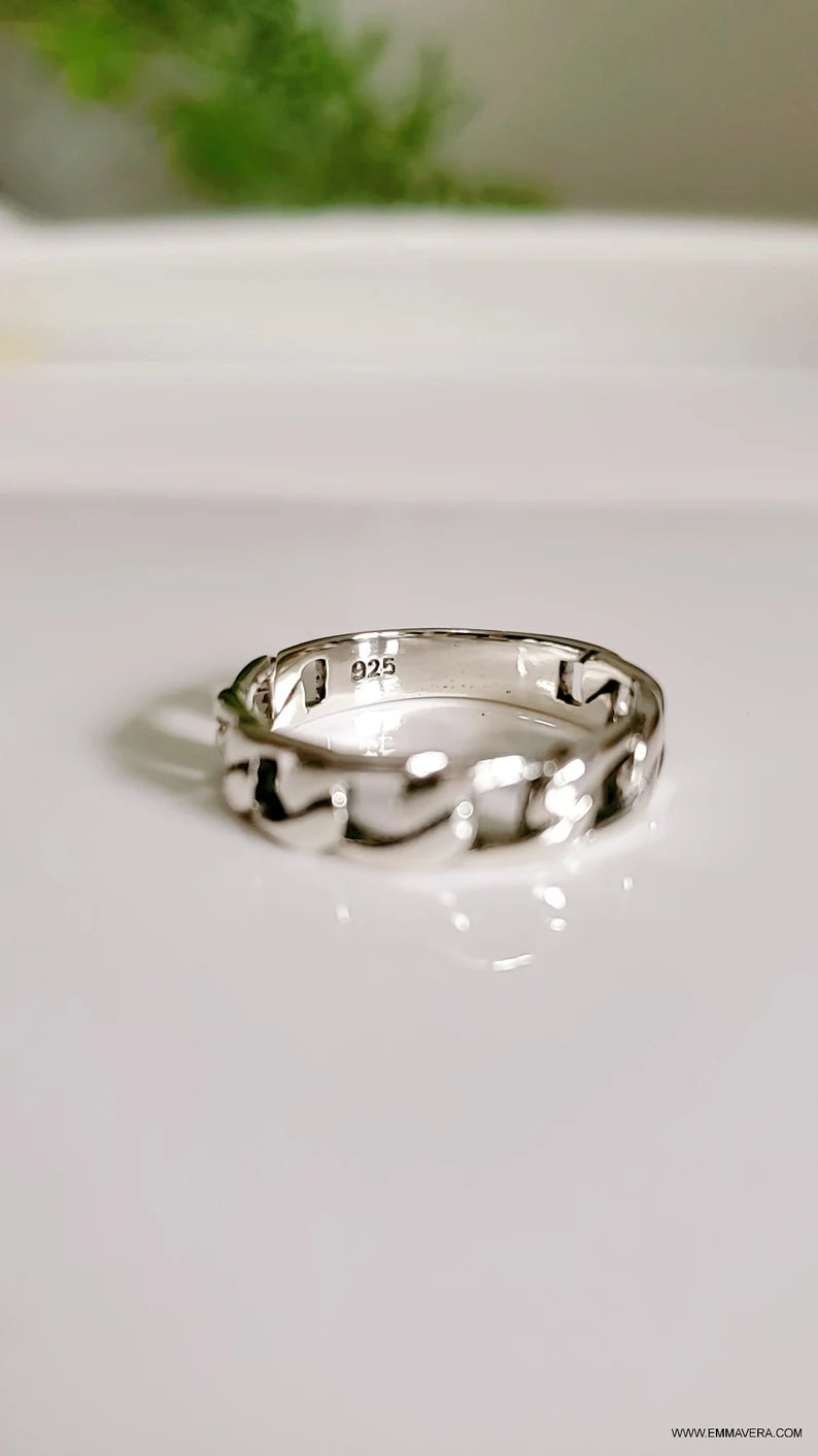 Sterling Silver 925 Chain Ring
