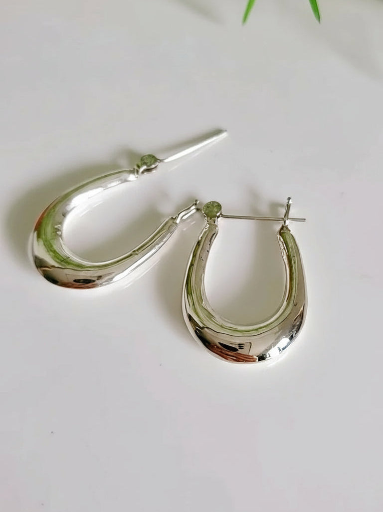 Sterling Silver 925 Hoop Earrings - view 3
