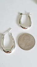 Sterling Silver 925 Hoop Earrings - view 7