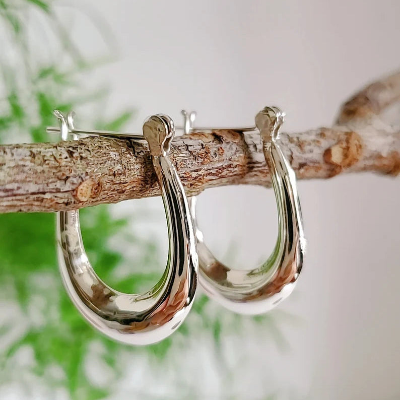 Sterling Silver 925 Hoop Earrings - view 8