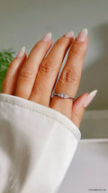 Sterling Silver Round Cut Promise Engagement Ring - view 3