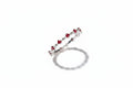 Sterling Silver Eternity Red Garnet Ring - view 5