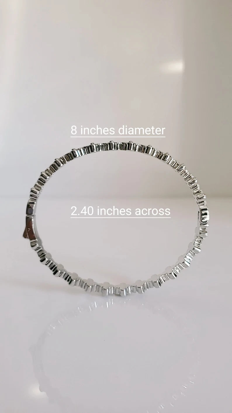 Silver Chain Bangle Bracelet - view 5