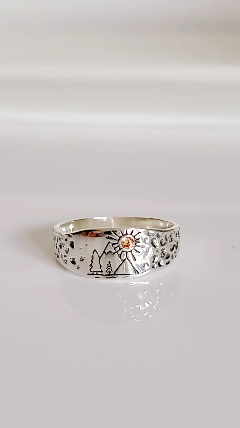 Sterling Silver 925 Mountain Lover Ring - view 11