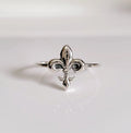 Dainty Sterling Silver Fleur De Lis Ring