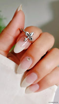Dainty Sterling Silver Fleur De Lis Ring - view 3