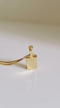 Gold or Sterling Silver Mother of Pearl Pendant Necklace & Chain - view 4