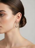 Sterling Silver 925 Hoop Medium Earrings - view 2