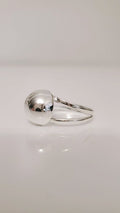 Sterling Silver Half Globe Light Geometric Ring - view 4