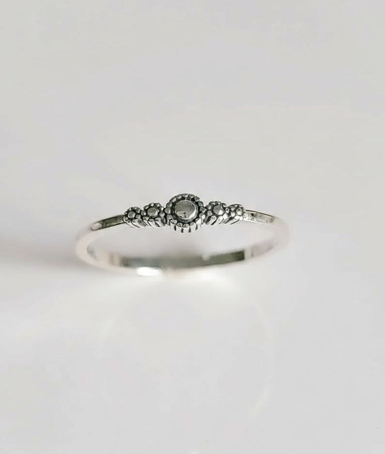 Sterling Silver 925 Dainty Bali Ring - view 5