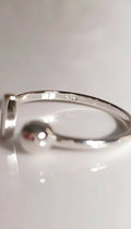 Sterling Silver Geometric Bar Ring - view 3