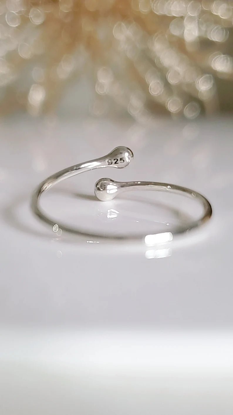 Sterling Silver Dainty Wraparound Ring - view 4