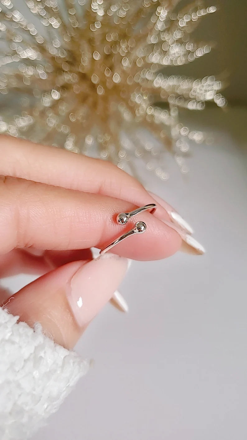 Sterling Silver Dainty Wraparound Ring - view 3