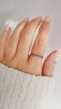 Sterling Silver Tiny Flowers Bali Band Ring - view 7