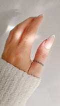 Sterling Silver Tiny Flowers Bali Band Ring - view 5