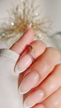 Sterling Silver 925 Dainty Chevron Ring - view 4