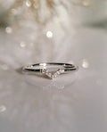 Sterling Silver 925 Dainty Chevron Ring - view 7