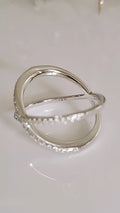 Sterling Silver Statement X Ring - view 9