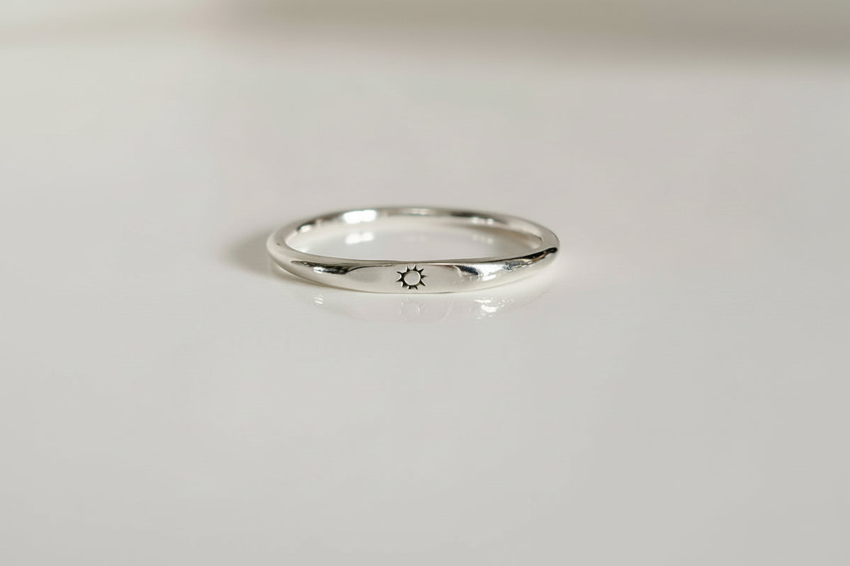 Sterling Silver Dainty Sun Ring