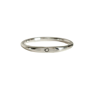Sterling Silver Dainty Sun Ring