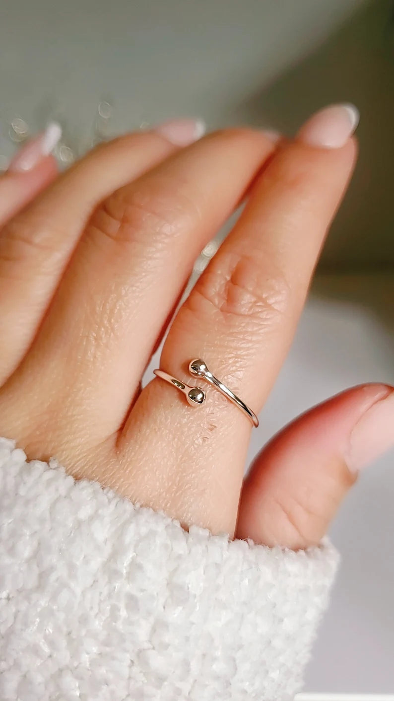Sterling Silver Dainty Wraparound Ring - view 8