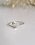 Sterling Silver Dainty Wraparound Ring - view 7