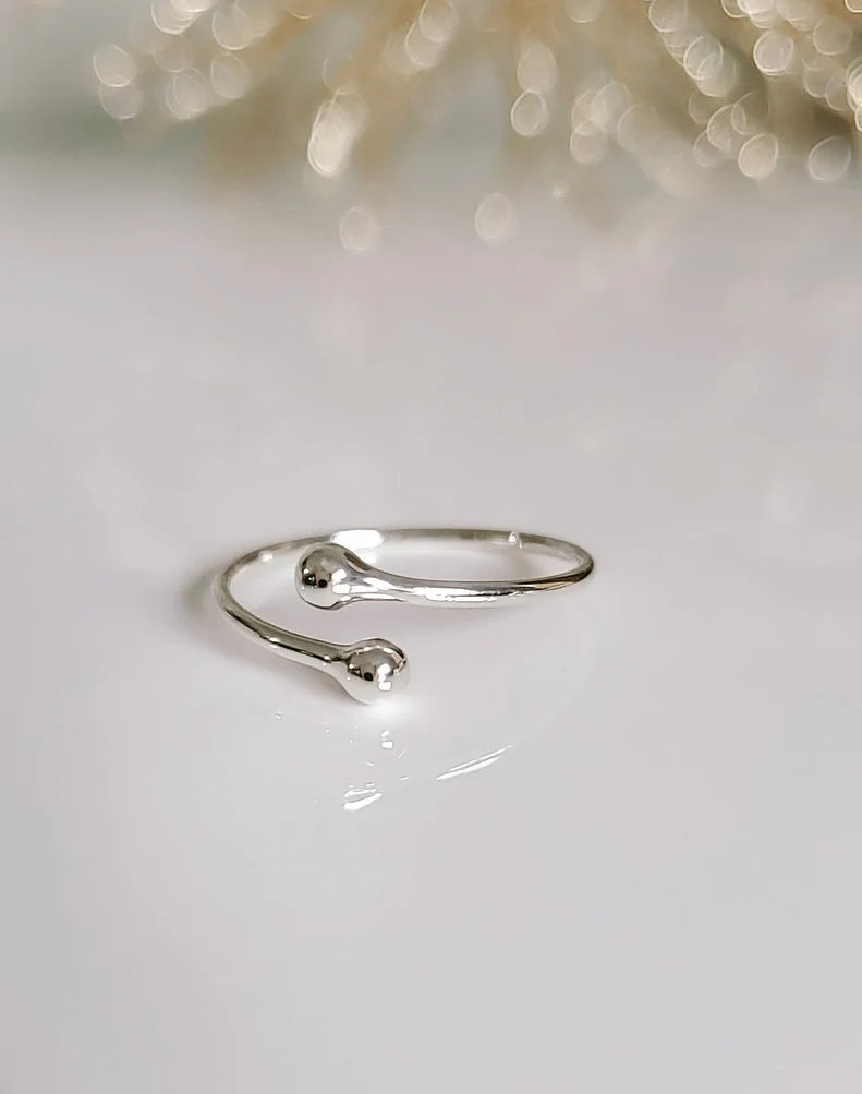 Sterling Silver Dainty Wraparound Ring - view 7