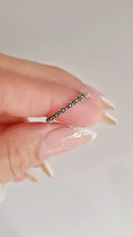 Sterling Silver Tiny Flowers Bali Band Ring - view 4