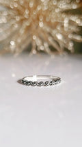 Sterling Silver Tiny Flowers Bali Band Ring - view 6