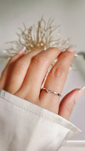 Sterling Silver 925 Dainty Chevron Ring - view 8