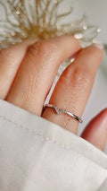 Sterling Silver 925 Dainty Chevron Ring - view 9