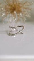 Sterling Silver Statement X Ring - view 6