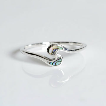 Sterling Silver Dainty Abalone Sterling Silver Ring