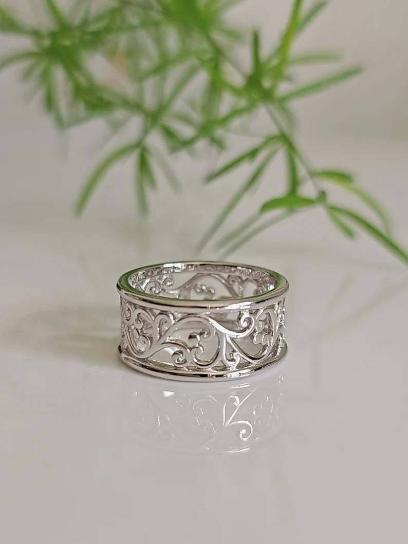 Sterling Silver Vines Ring - view 6
