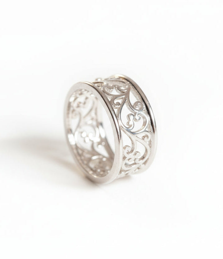 Sterling Silver Vines Ring