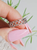 Sterling Silver Unisex Braided Band Ring - view 5