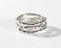 Sterling Silver Hammered Unisex Band Ring - view 4