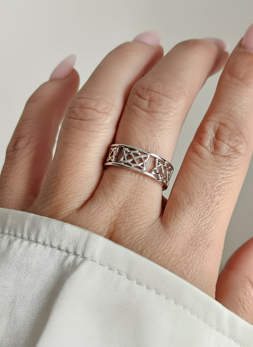 Sterling Silver Celtic Unisex Ring - view 6