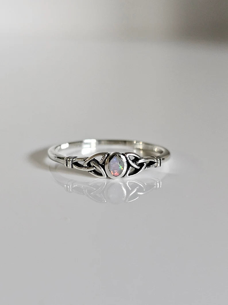 Sterling Silver Dainty Celtic Ring - view 9
