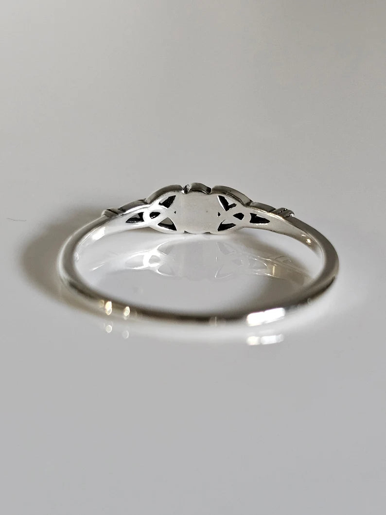 Sterling Silver Dainty Celtic Ring - view 5