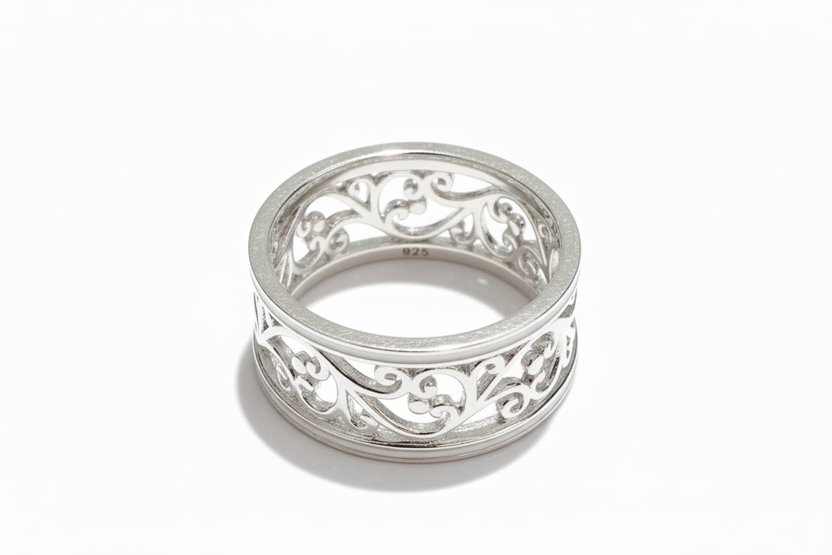 Sterling Silver Vines Ring - view 3