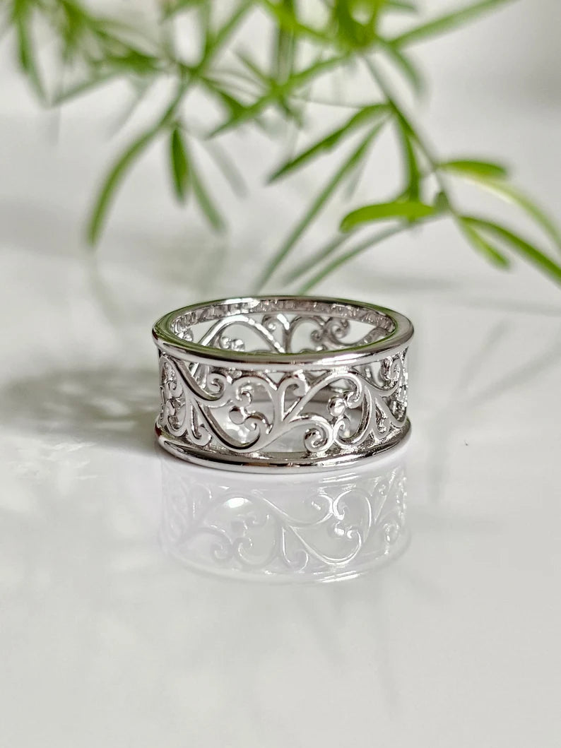 Sterling Silver Vines Ring - view 9