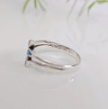 Sterling Silver 925 Blue Opal Leaf Ring - view 5