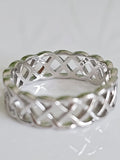 Sterling Silver Unisex Braided Band Ring - view 3
