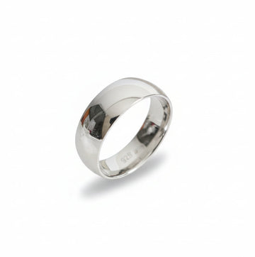 Sterling Silver 925 8mm Band Wide Unisex Ring