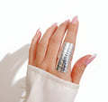 Sterling Silver Hammered Shield Boho Chic Ring - view 5
